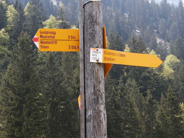 Wegweiser Ch�ppeliberg