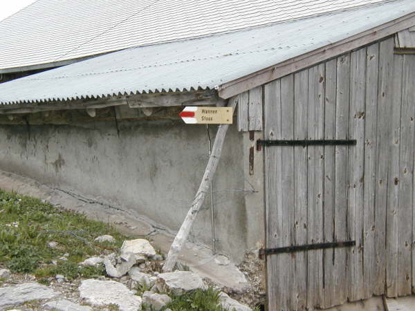 Wegweiser nach Stoos