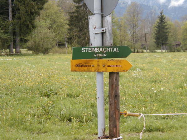 weiter Richtung Steinbachtal Aueralm folgen