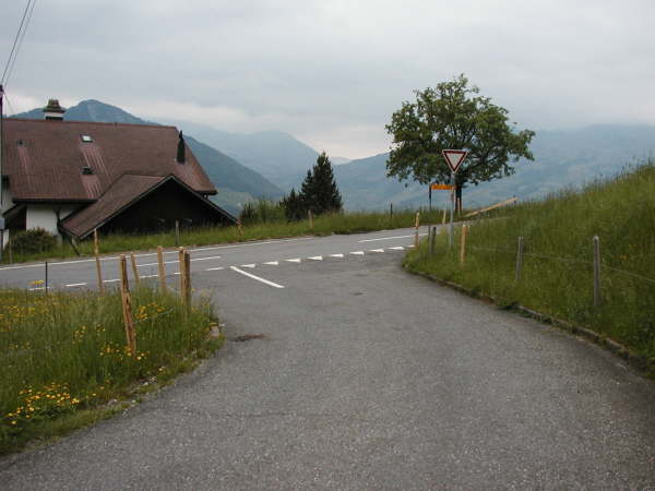 Einm�ndung auf Asphaltstra�e (links abbiegen)