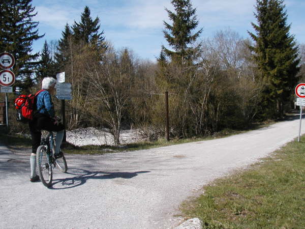 Vor der Bachbr�cke rechts abzweigen
