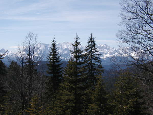 Blick auf das Wettersteingebirge