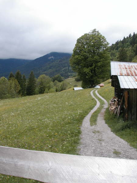 Weg nach Hintergraseck ber Schne Wiesen