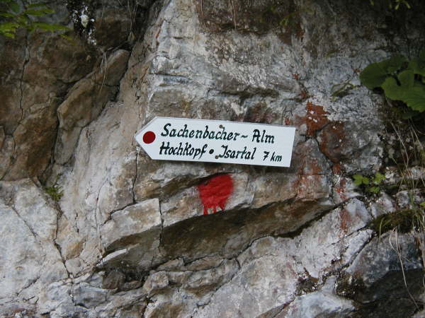 Richtung Sachenbacher Alm, Isartal