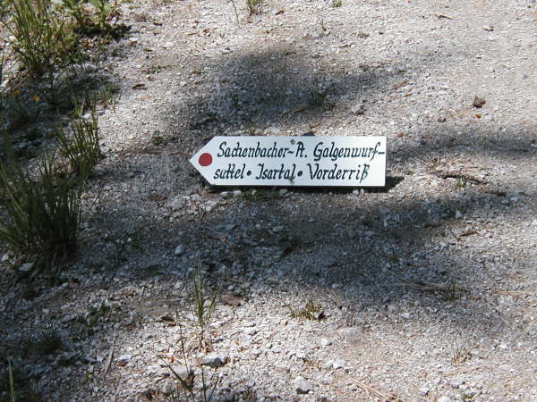 Richtung Sachenbacher Alm, Galgenwurfsattel