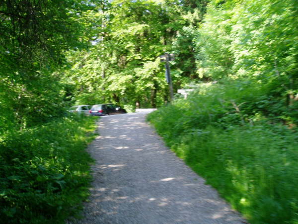 Mndung am Parkplatz in Burgrain