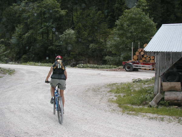 Unten angekommen nach rechts abzweigen