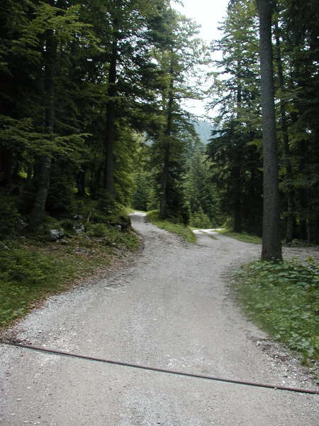 links weiter bergauf