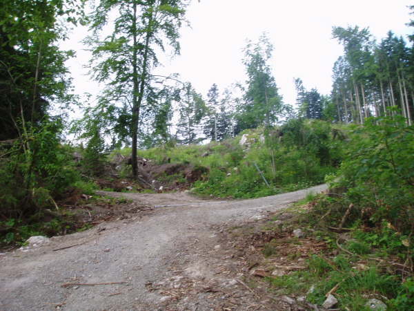 Rechts weiter bergauf