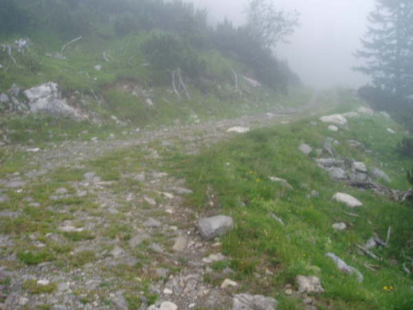 Weiter bergauf bis zur