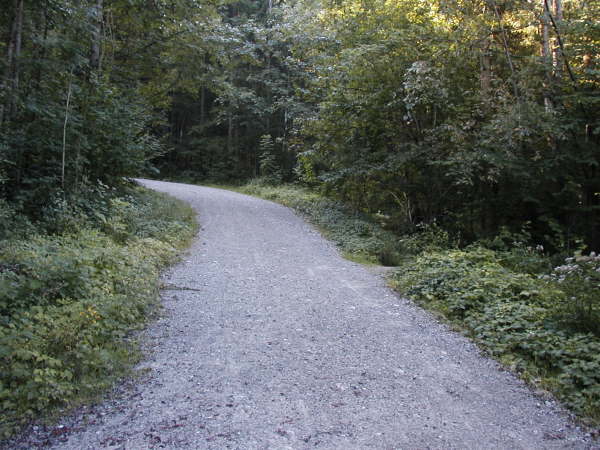 Auf den Pfad rechts abbiegen