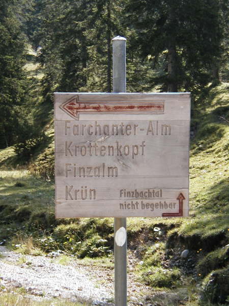 weiter Richtung Farchant-Alm, Krottenkopf, Finzalm, Krn