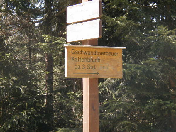 Richtung Gschwandtner Bauer, Kaltenbrunn