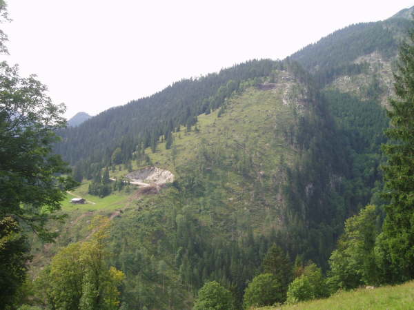 Blick zum Auffahrtsweg