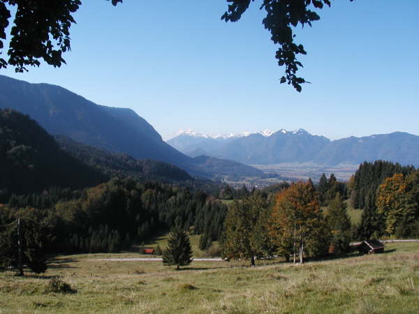 Blick zurck Richtung Eschenlohe / Garmisch