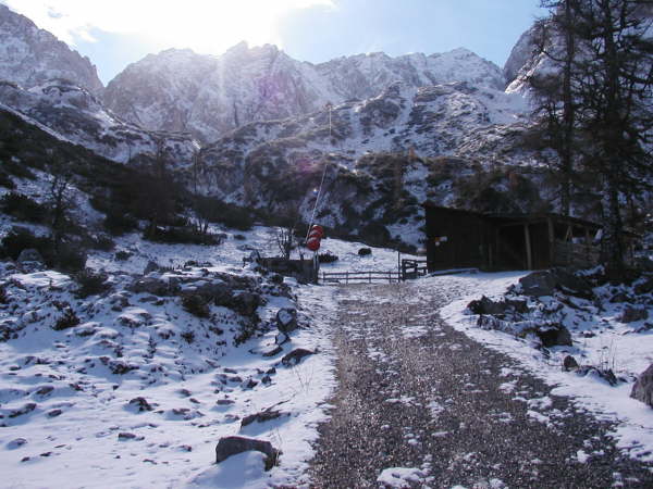 Bikedepot an der Materialseilbahn